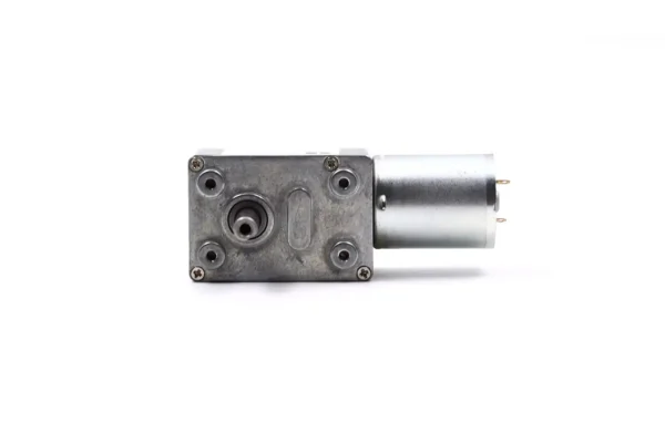 Front mounting face of 4632-370 right angle DC gear motor with mounting holes