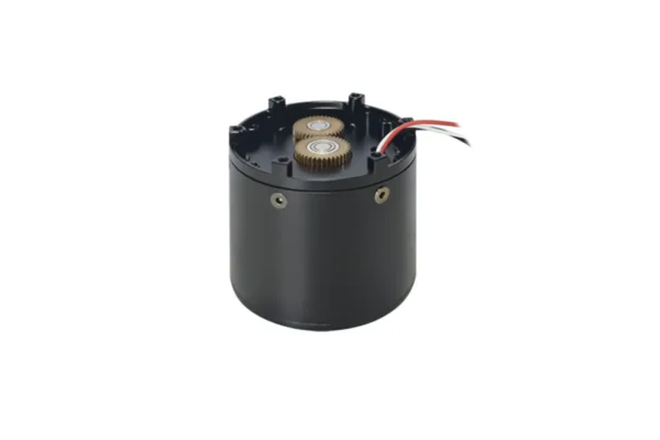 Detailed view of GIM3505-36 robot motor brass gear transmission system