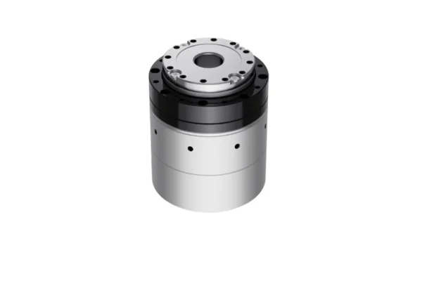 Compact harmonic drive servo actuator with integrated hollow shaft output flange