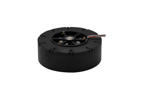 Bottom angle view of TSL-GIM10015-9 integrated joint actuator showing installation interface