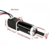 NEMA 8 stepper geared motor TSL-20PXG-20STH2806A4 with steel planetary gearhead key dimensions