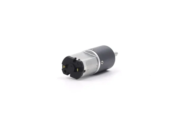 Rear perspective of wholesale small DC planetary motor showing connection terminals