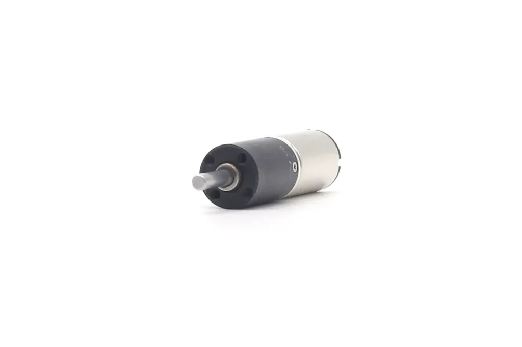 Front face view of the 12mm DC gear motor showing output shaft and mounting holes