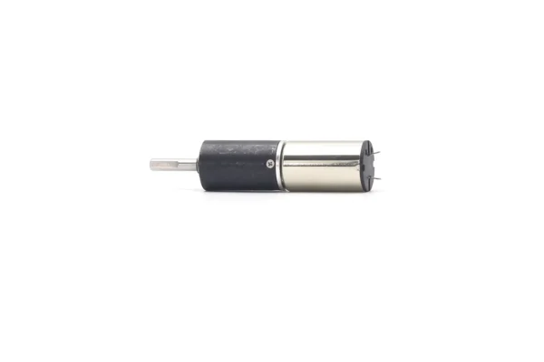 Horizontal side profile of the 12mm DC gear motor featuring a brushed coreless motor and powder metallurgy gearbox