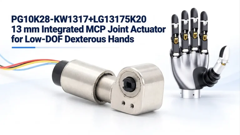13 mm MCP joint actuator with integrated driver and encoder for a low-DOF dexterous hand