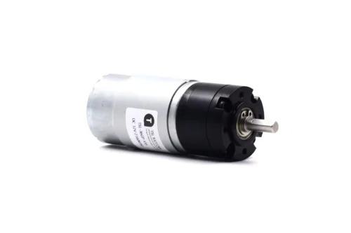 TSL-36GP-555 36mm Planetary Gear Motor Front Perspective 36mm planetary gear motor TSL-36GP-555 with 555 brushed DC motor and D-cut output shaft
