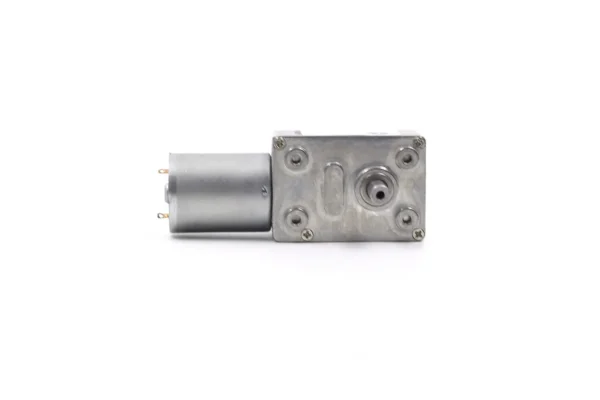 Front profile of Double Shaft Worm Gear Motor TSL-JGY4632-370-D showing gearbox face plate