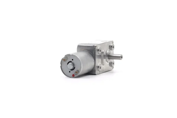 Rear terminal end of Double Shaft Worm Gear Motor TSL-JGY4632-370-D with polarity markings
