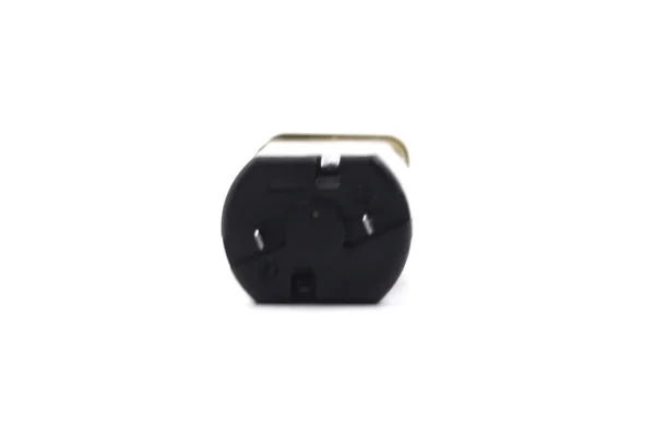 Rear view of TSL-GF13-030 miniature spur gear motor showing electrical solder terminals