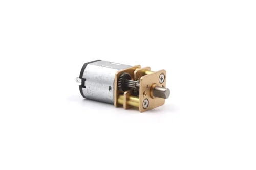 TSL-GA12-N10 micro N10 gear motor with 10mm brushed DC motor and brass spur gearbox in isometric view