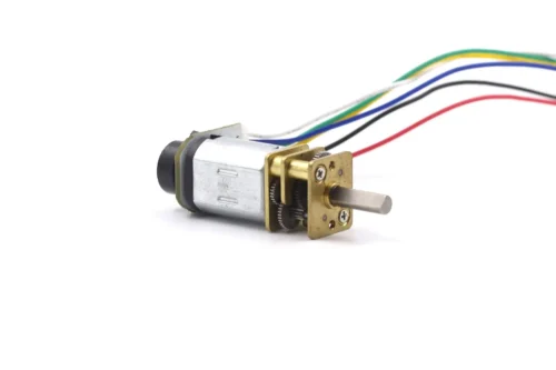 TSL-JGA12-N20-EN 12mm N20 DC gear motor with encoder and spur gearbox showing wiring harness