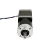 Front flange view of direct lead wire NEMA 17 geared stepper motor