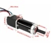 Small high torque stepper motor NEMA 8 with planetary gearbox dimensional specifications