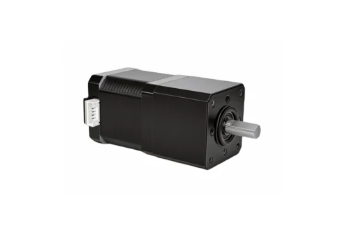 Front 3D perspective view of NEMA 17 planetary gear stepper motor TSL-42PFXG-42STH