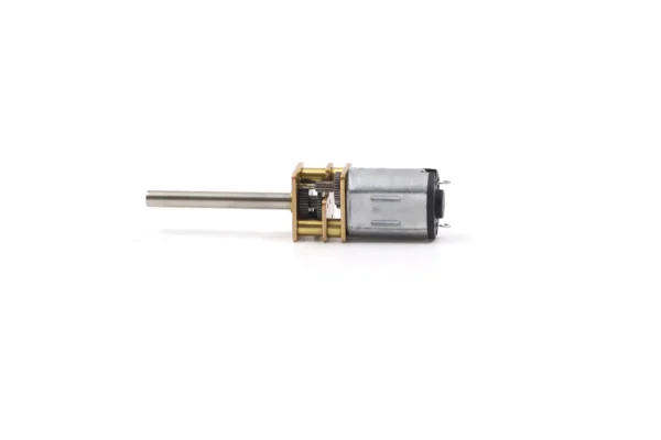 Direct side profile view of TSL-GM12-N20VA-26D long shaft N20 gear motor on white background.