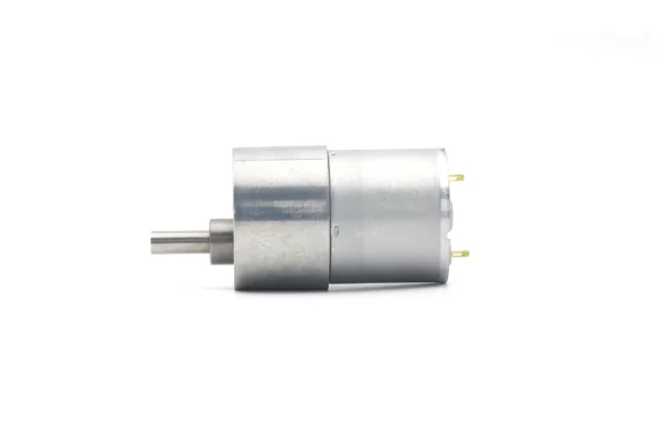 Side view profile of TSL-JGB37-3530 metal gear DC motor with motor housing and gearbox