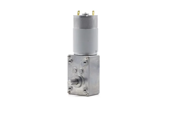 Front view of TSL-JGY5840-555 right angle worm gearbox showing output shaft and mounting holes