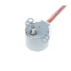 12v geared stepper motor with mounting ears and D-shaped shaft