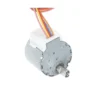 Angled view of 24BYJ48 12V micro stepper motor with lead wires and gear body