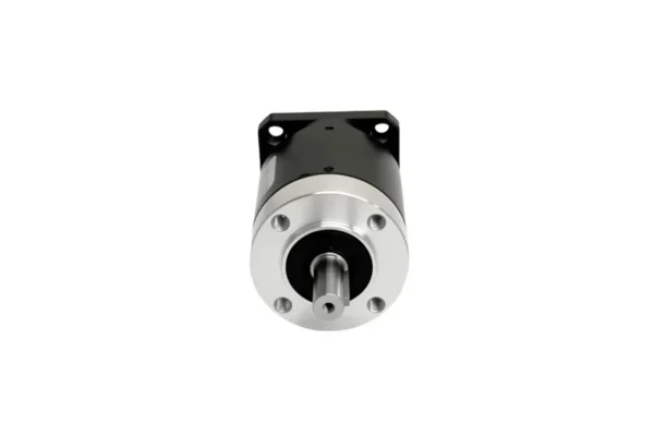 Front view of 42mm metal high precision low backlash planetary gearbox showing output shaft