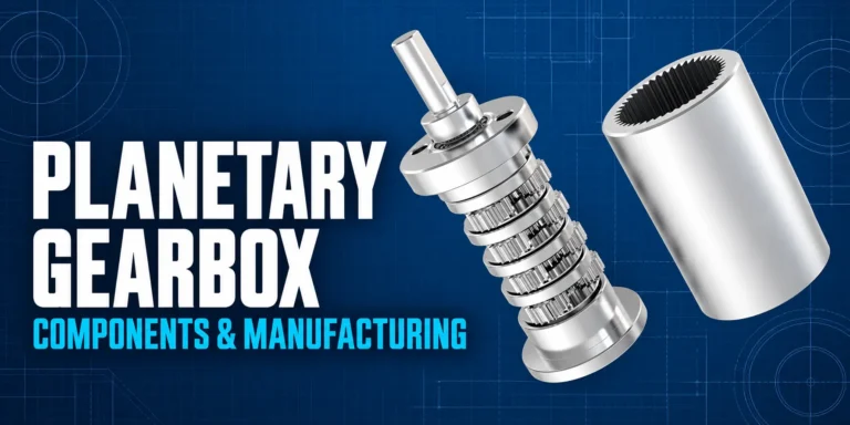 Exploded view of TSL Motor planetary gearbox components, including the multi-stage gear train and internal ring gear