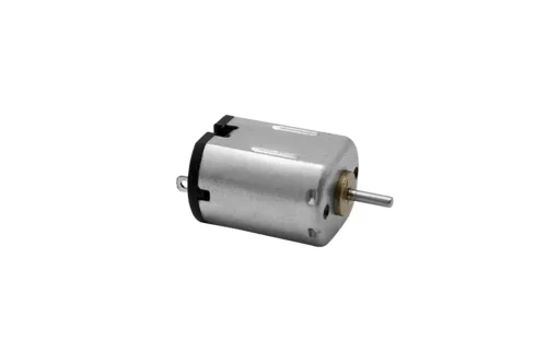 Front-angle view of the TSL-RFF-M10VAB M10 DC motor showcasing its compact body and output shaft