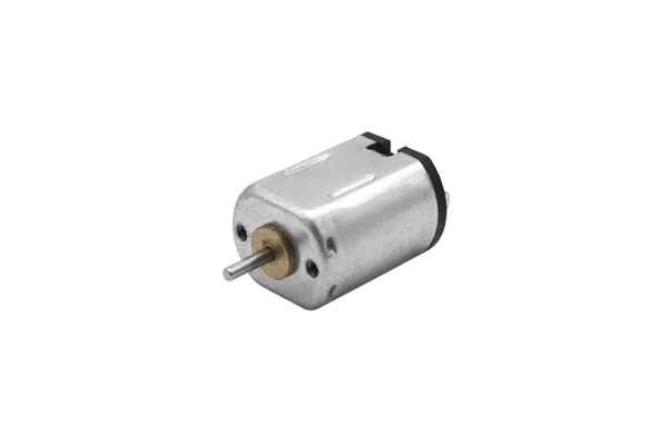 Close-up view of the precision output shaft and bushing on the TSL-RFF-M10VAB M10 DC motor